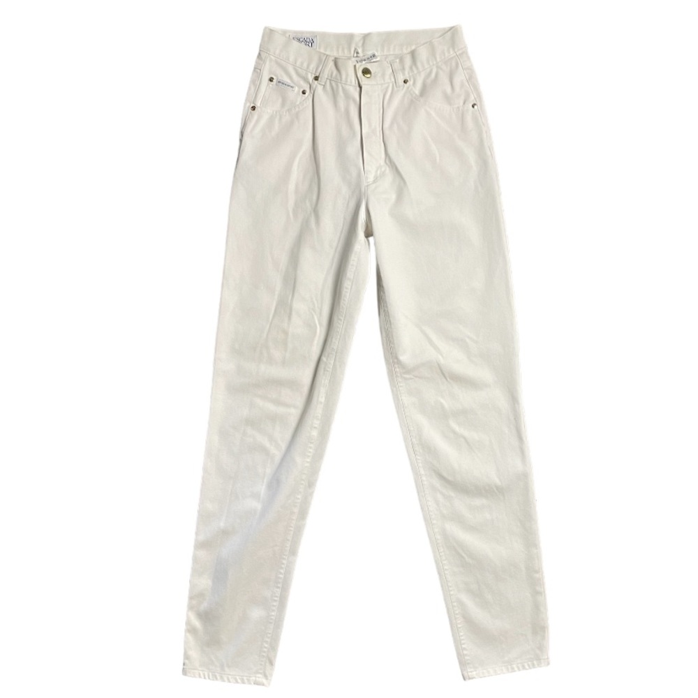 Vintage Escada Sport High-Waisted Ivory Straight Leg Jeans Size 40